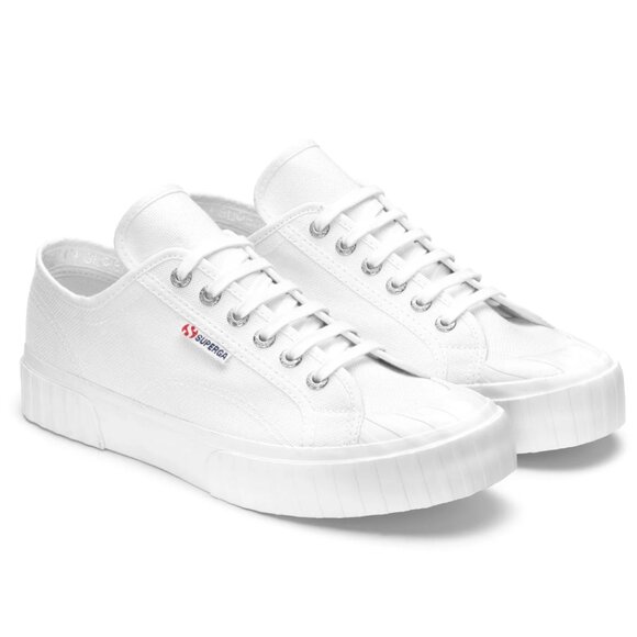 COPY - Superga 2630 Stripe Low Cut Sneakers, White Size 37 - Picture 2 of 5